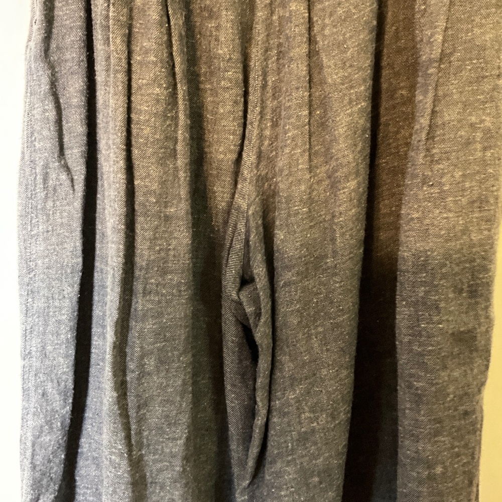 Grey cotton&linen cropped culottes  size s